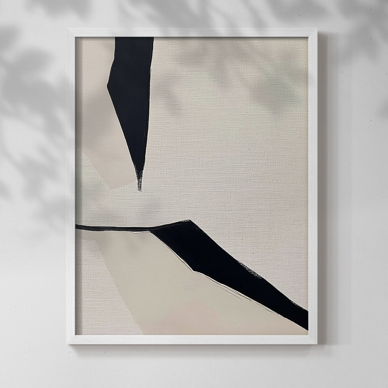 "ABSTRACT Series DCXLII" par J Paul, Blanc / Blanc, H 21 po x l 17 po