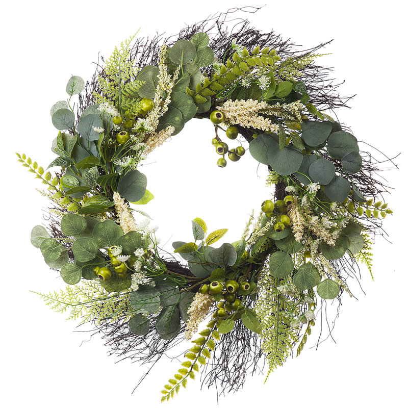 Faux Eucalyptus Silk 24'' Wreath