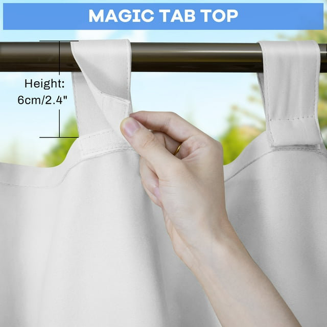 Rideau d'extérieur 1 panneau 100 po x 84 po, Blanc