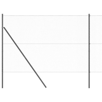 Vidaxl Fence With Posts PVC-Coated Steel