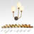Breeana 3-Light Black/Brass Wall Sconce