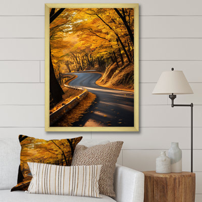 «Autumn Yellow Road Into The Forest II»
