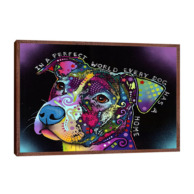In A Perfect World by Dean Russo - Floater Frame Painting on Canvas, Brown Framed, 152.5 cm H x 101.5 cm W