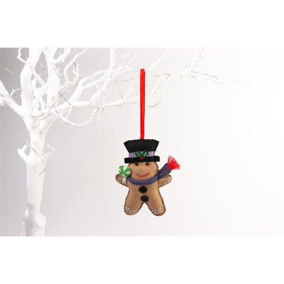 14.5cm Handmade Fabric People Hanging Figurine Ornament