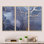 Encre liquide grise et bleue, art moderne, ensemble de 3 toiles encadrées modernes