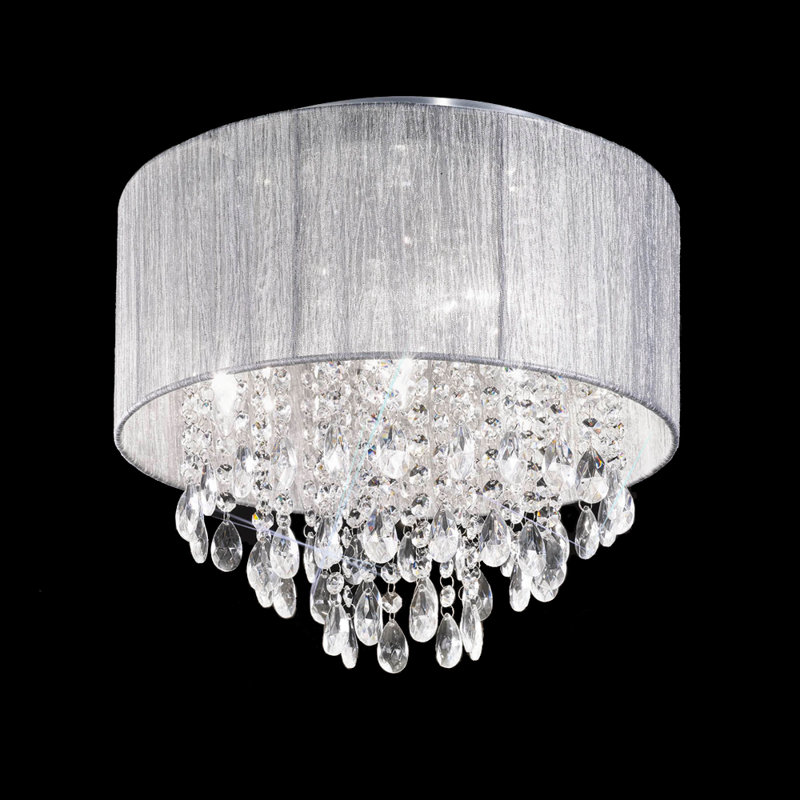 Flush Mount, Translucent Silver