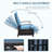 Adjustable Patio Recliner Chair Metal Outdoor Lounge Chair With Flip Table Push Back, Adjustable Angle, Removable Cushions, Support 350Lbs-1510045137