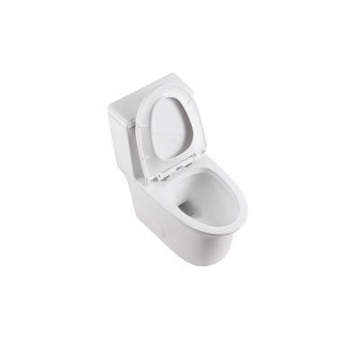 1.1/1.6 GPF Elongated Comfort Height Super Quite Flushing Floor Mounted One-Piece Toilet, CUPC Certified, Watersense Cetified, Ceramic, White Color, Soft Close Seat