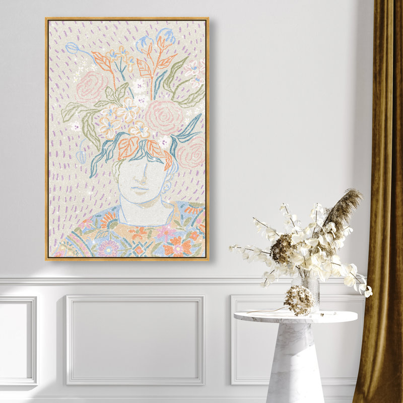 Flourishing Print by Oliver Gal, 16"H x 11"W, Gold Floater Frame