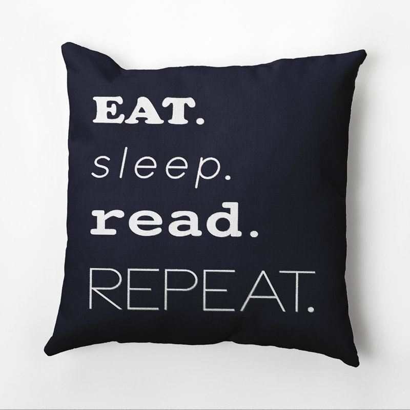 Beach Vacation Pillow Cover & Insert, Navy Blue, 20" H x 20" W