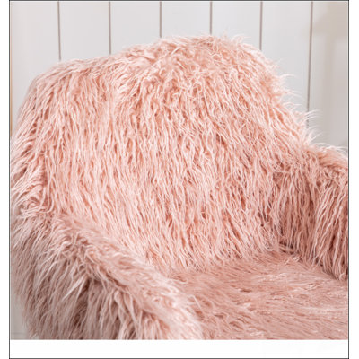 Modern Faux Fur home office chair, fluffy chair by Mercer41