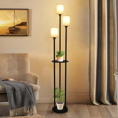 Floor Lamp with Shelves