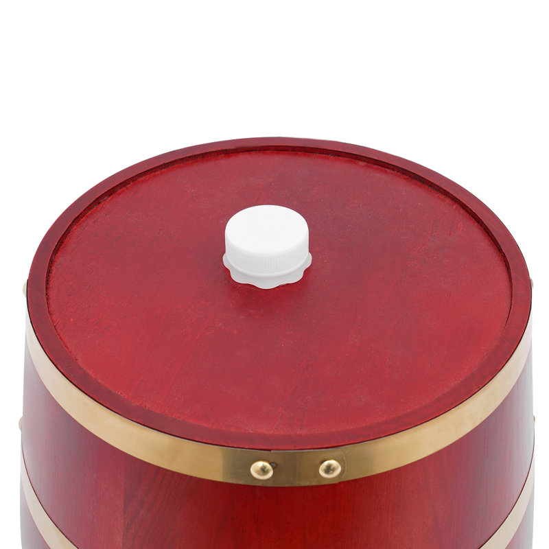 Baril de vin en bois de pin 15L / 3,96 gallons avec base et robinet, baril de vin de table rétro pour bar à domicile et réception