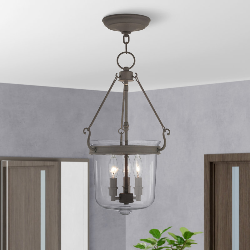 Luminaire suspendu pour pot 3 lumières Walbridge, Bronze