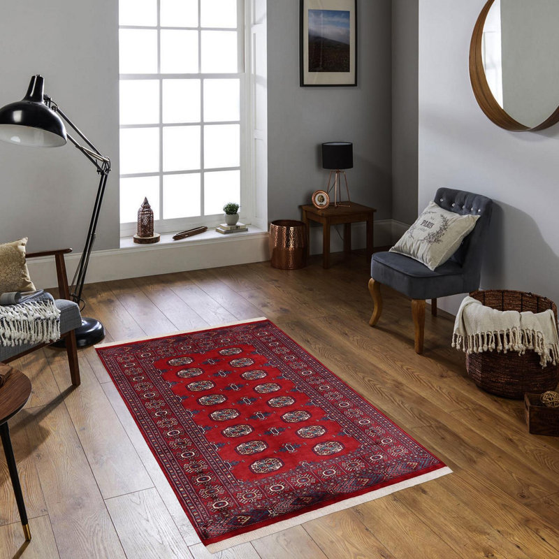 Tapis rouge rectangulaire unique de 4 pi 1 po x 6 pi 1 po Righley