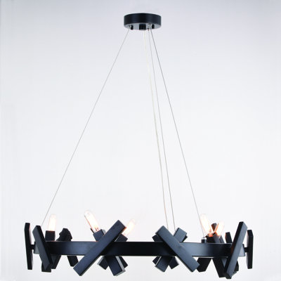 Alvisa 5 - Light Dimmable Wagon Wheel Chandelier