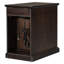 Table d'appoint antique avec tiroir et porte-gobelets avec compartiment de rangement