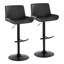 Tabouret de bar contemporain rembourré réglable avec pivot-134319065