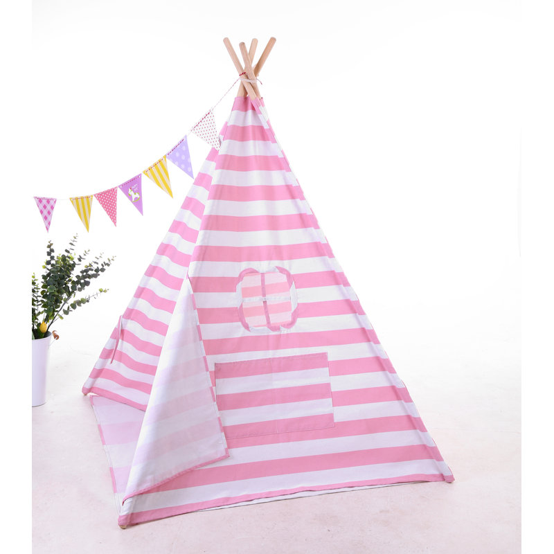 Blue Elephant 121.92cm W x 121.92cm D Indoor / Outdoor Cotton Triangular Play Tent
