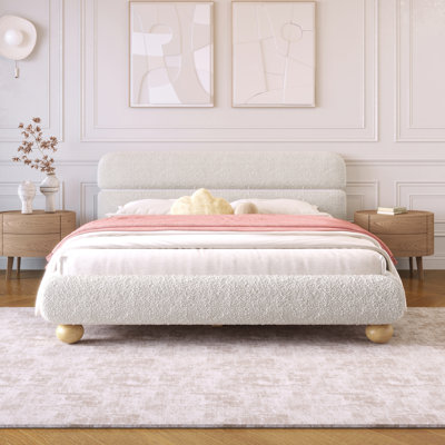 Grand lit plateforme tapissier