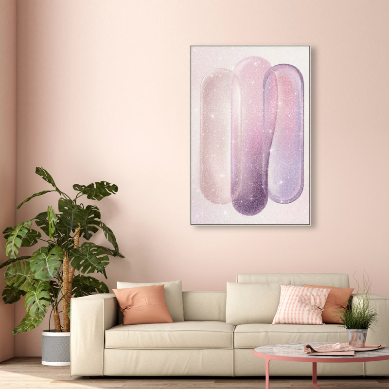 Berry Layers Print by Oliver Gal, 25"H x 17"W, Silver Floater Frame