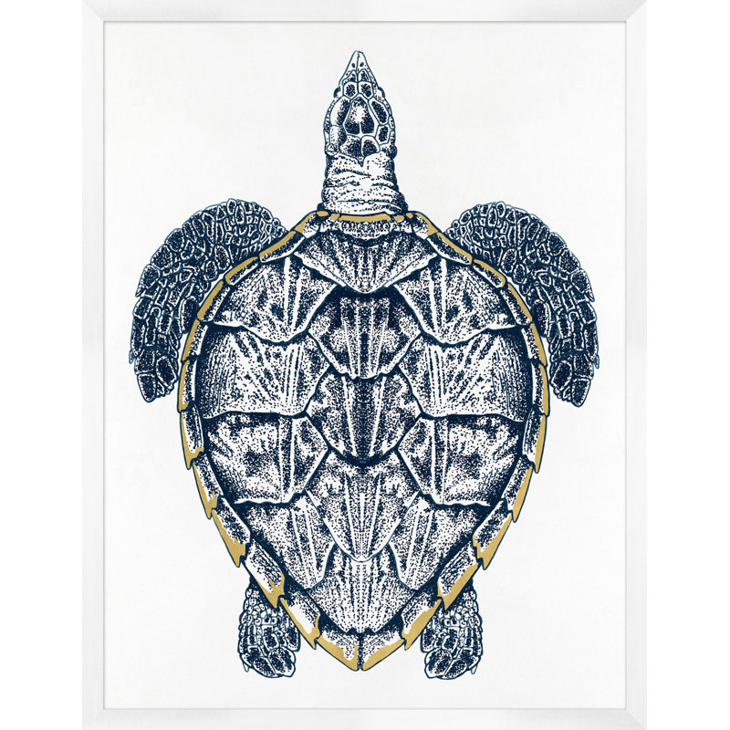 Sea Turtle With Gold Leaf 1 Print