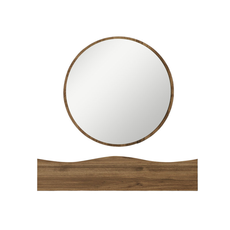 Oded Dressing Table with Mirror, Walnut