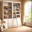 Dedrah Solid Wooden Library Bookcase H:223 W:148 cm-728626938