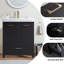 Ensemble de meuble-lavabo simple 30 po Ebony
