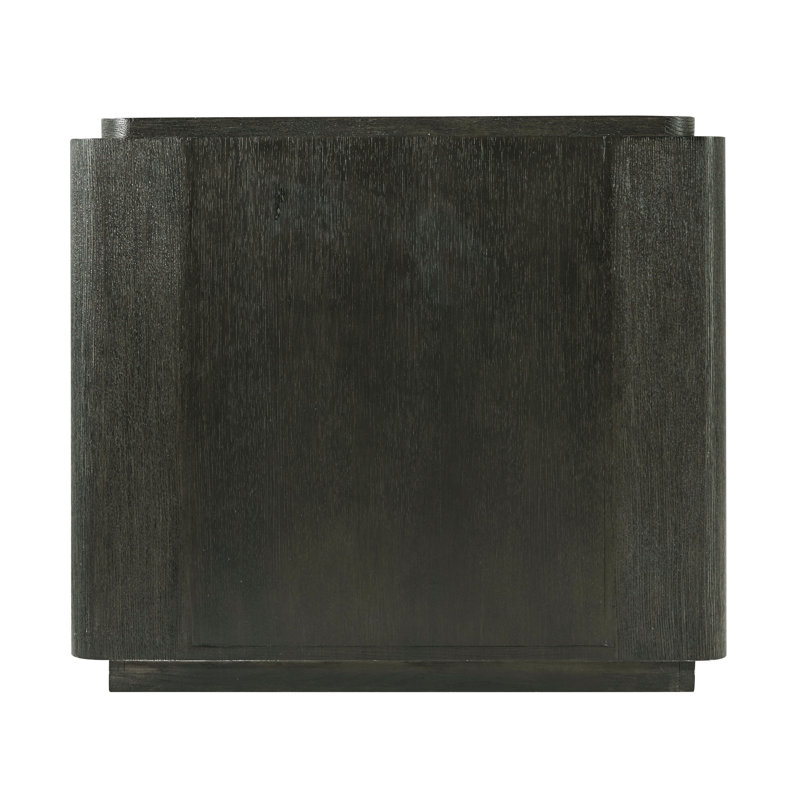 Repose 3 - Drawer Solid Wood Nightstand, Charcoal Oak