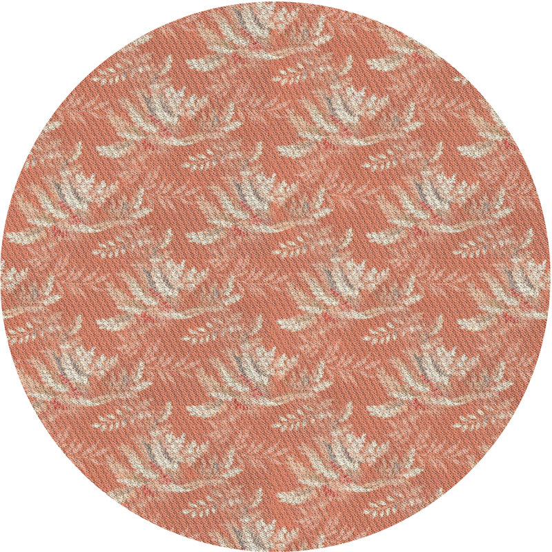 Tapis rose clair / ivoire Power Loom, Rond 3 pi