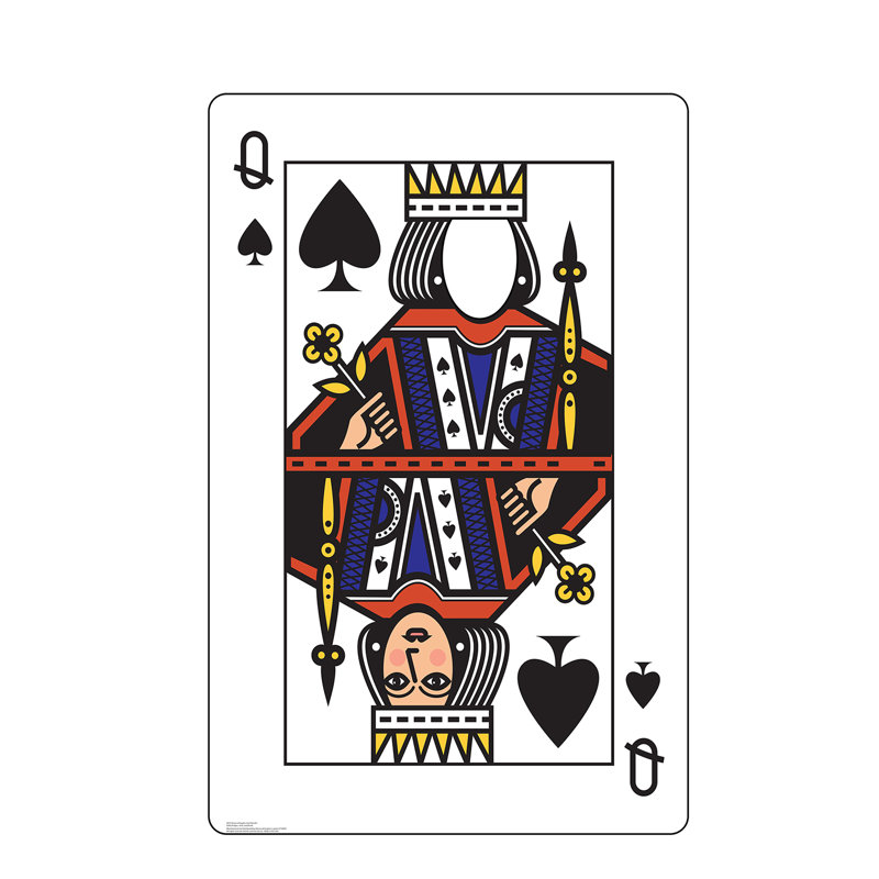 Queen of Spades 60'' Black Cardboard Standup Cutout