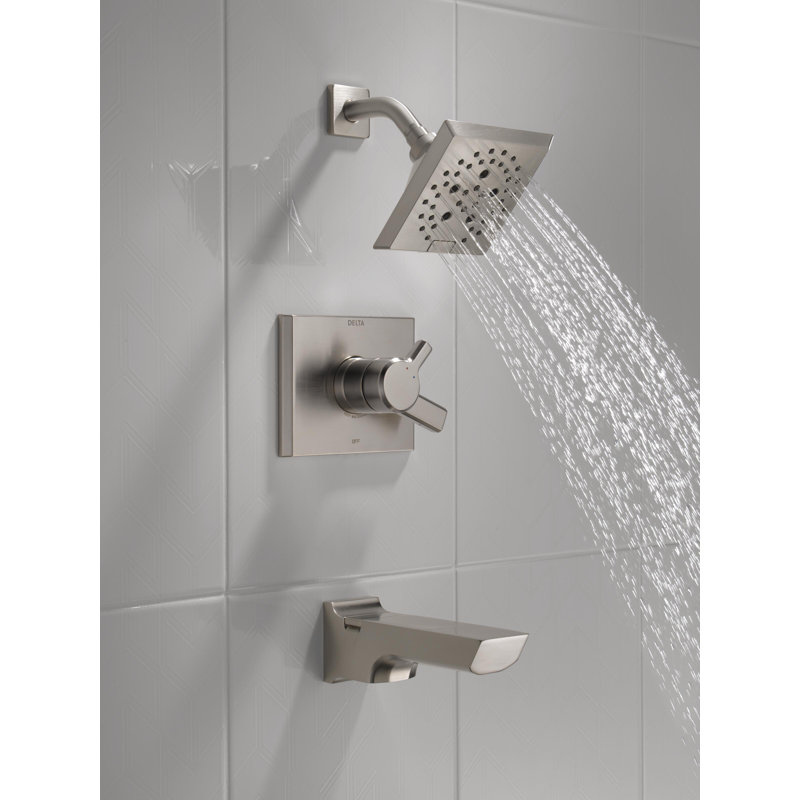 Robinet de baignoire et douche Pivobal® avec technologie H2Okinetic®, Acier inoxydable Lumicoat
