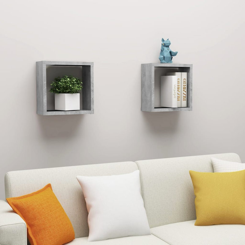 Glenard 2 Piece Square Cube Shelf