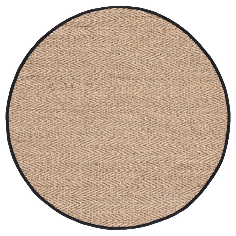 Emmaline Area Rug, Round 183 cm, Natural/Black