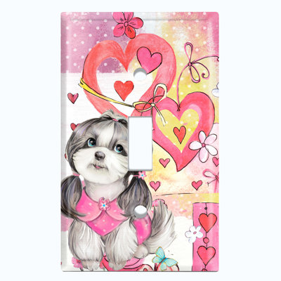 Patterned 1 - Gang Toggle Light Switch Standard Wall Plate