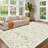 Floral Washable Living Room Rug Non Slip, Low Pile Foldable Printed Mat, Soft Non Shedding Floor Covering-2140837380