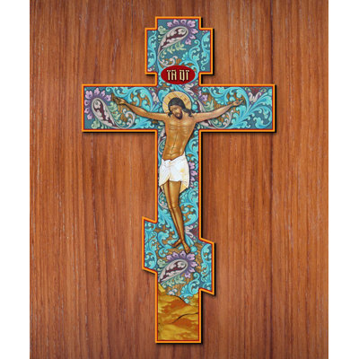 Décoration murale «Icon» du musée Jésus plaqué or sur croix