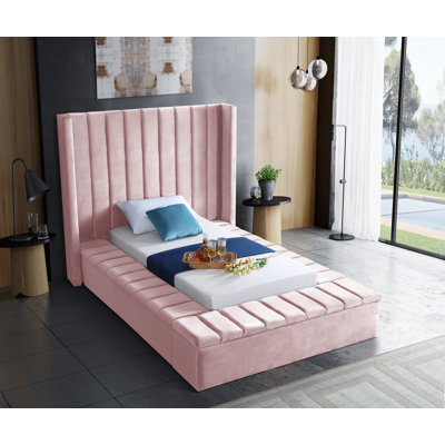 Rick Upholstered Wingback Bed