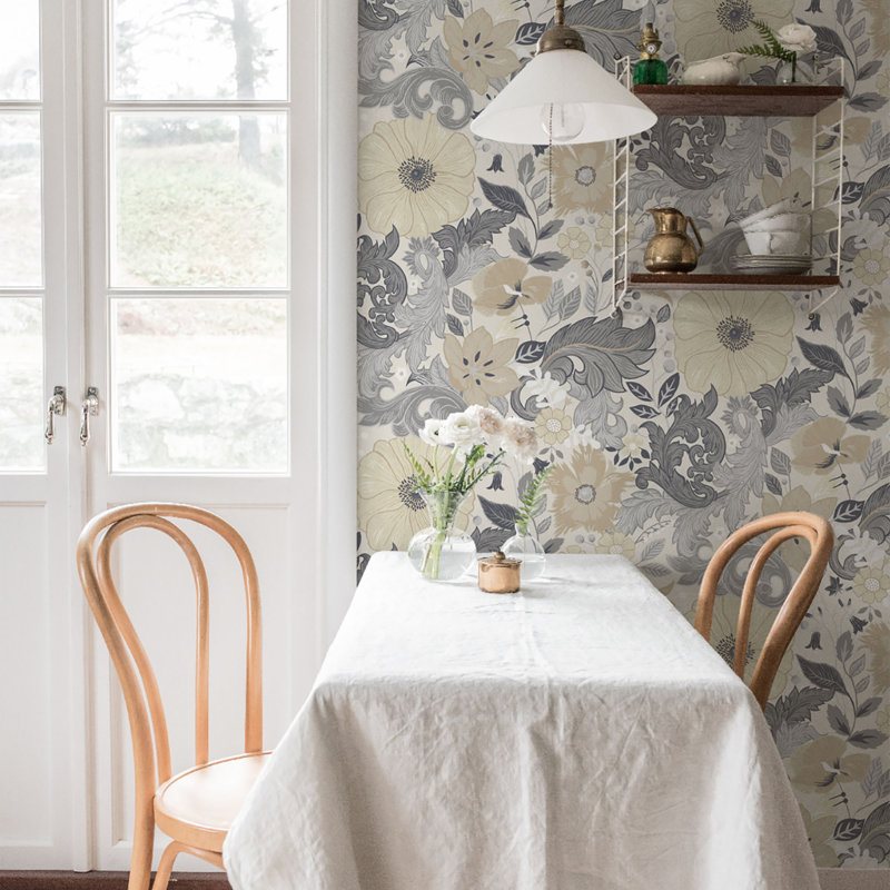 Cahterine 10.05m x 53cm Wallpaper Roll, White
