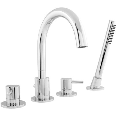 Torrington 2 Handle Deck Bath Shower Mixer Bath Filler with Diverter
