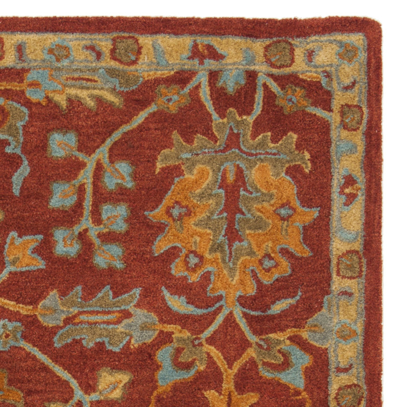 Carlsen Hand Tufted Wool Oriental Rug, Square 6'