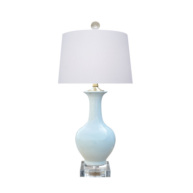 LAMPE Vase en porcelaine blanche, Bleu ardoise