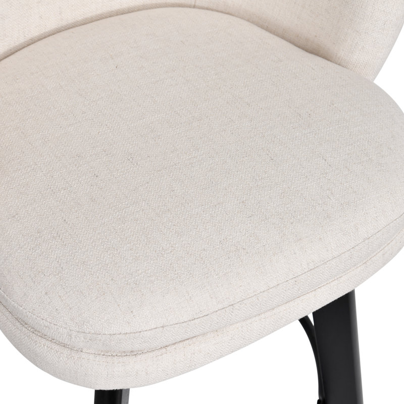 Langton 29.5" Swivel Upholstered Barrel Bar Stools, 4