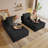 80.3” W Oversized Sofa & Chaise, Upholstered Loveseats Square Arm Sofa, Cloud Sectional Couch Sofa Bed Deep Seat, No Assembly Required, Modern Sleeper Loveseat Chair For Living Room Bedroom Reading-1988216609
