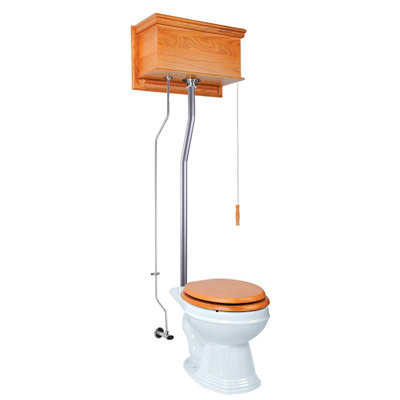 The Renovators Supply Inc. 2 Gallons GPF Round Chair Height Floor Mounted Two-Piece Toilet (Seat Not Included)