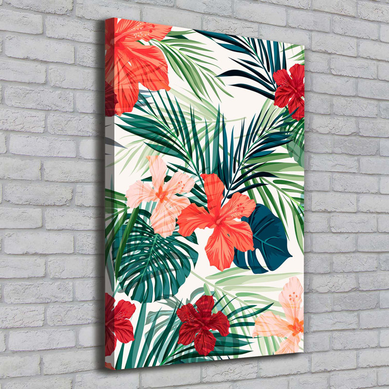 Hawaiian Flowers - Wrapped Canvas Print