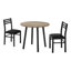 Ensemble de 3 tables de salle à manger Hovi, petite, abattant 35 po, cuisine, métal, stratifié-1629308609-1629308610
