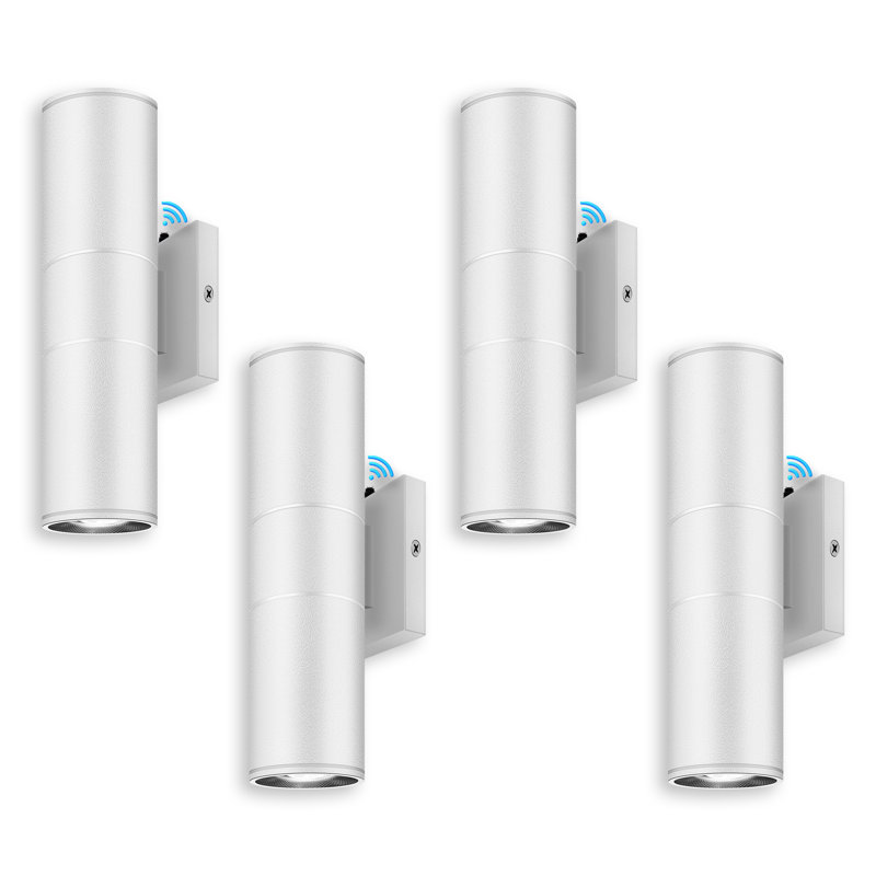 Outdoor Dusk-To-Dawn Sensor Wall Lights - IP65 Waterproof Aluminum Design, Natural , 4 Lights
