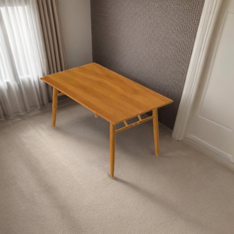 Cherry Solid Wood Dining Table, Brown, 32.28" W x 62.99" L